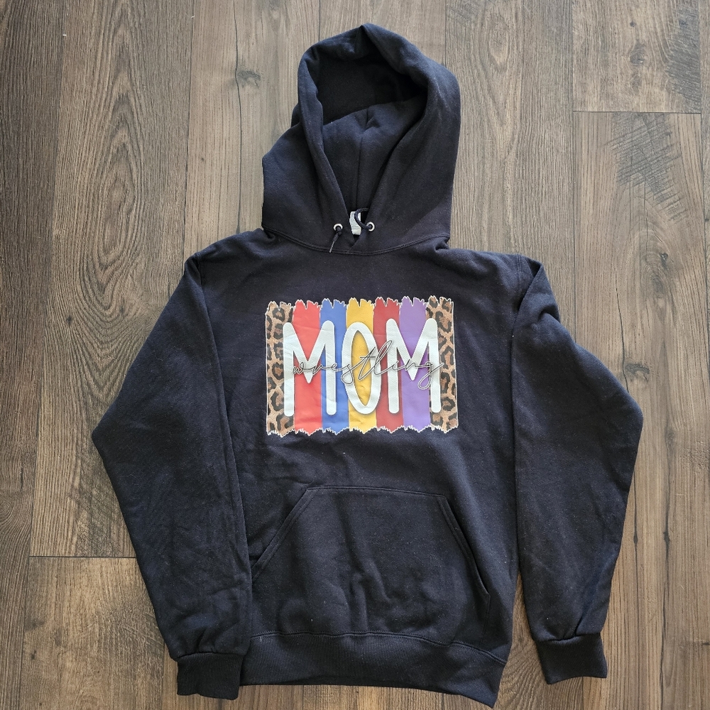 New without tags. Wrestling Mom Black Pullover Hoddie Size Small